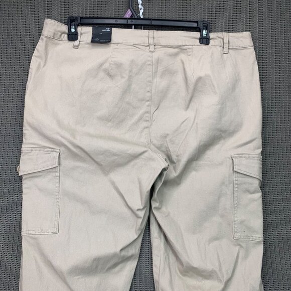 A3 Denim Womens Utility Cargo Pants Beige 18W - Picture 4 of 12